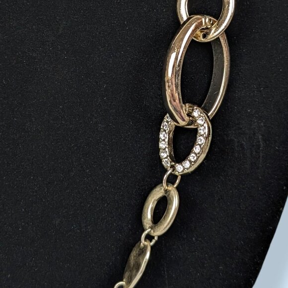 Premier Designs Rhinestone Cut Out Link Necklace - Picture 3 of 6